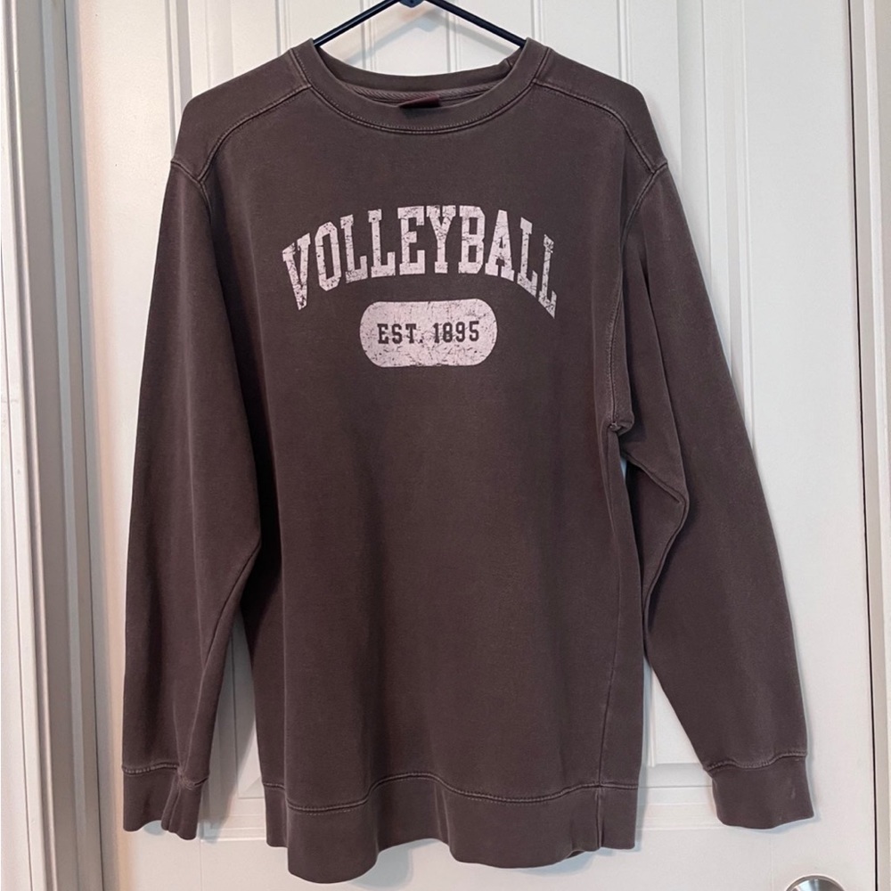 Comfort Colors Brown Volleyball Sweatshirt